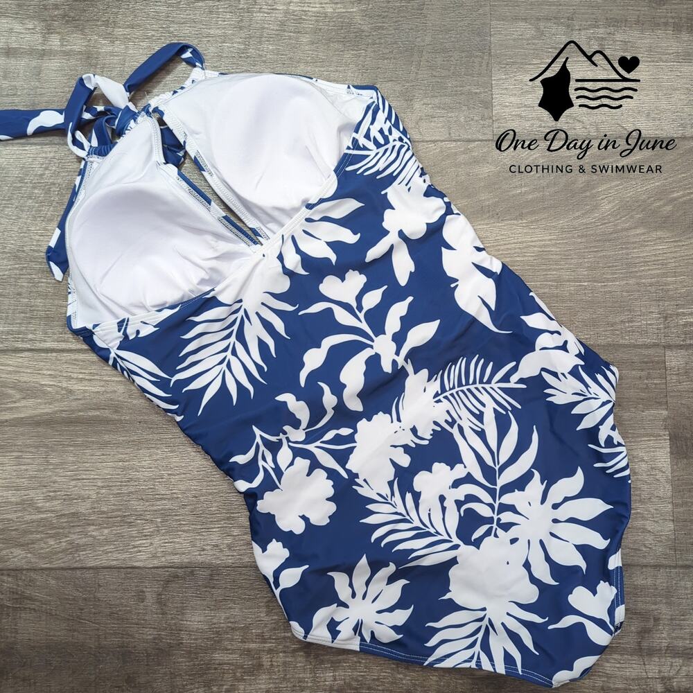 Charmleaks Halter Tummy Control Palm Leaf One Piece Size L - Picture 5 of 5